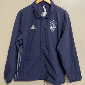 Adidas MLS Los Angeles Galaxy Soccer Anthem Jacket HB8478 Mens Size L NEW